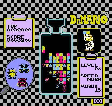 Vs. Dr. Mario screen shot game playing